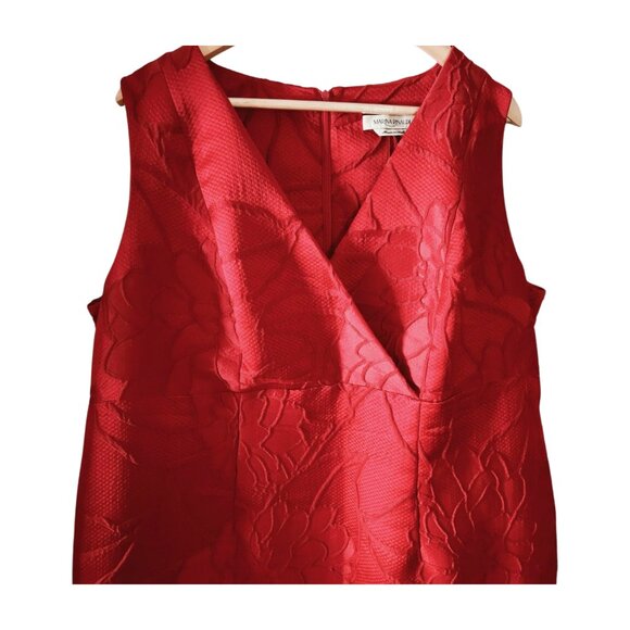 Marina Rinaldi Pre-love Plus Size Red Sleeveless Dress with Wide Belt Size 20US - Picture 2 of 16